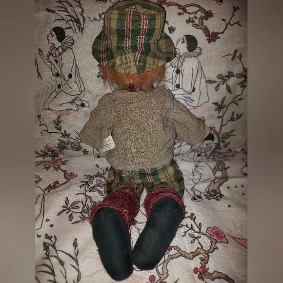 Hobo clown sitting grey green red - Picture 3 of 4